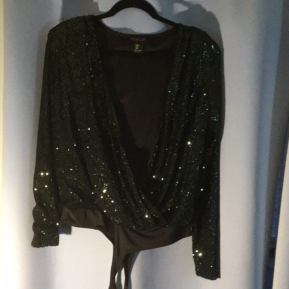 Rachel Zoe Black Sequin Jacket
